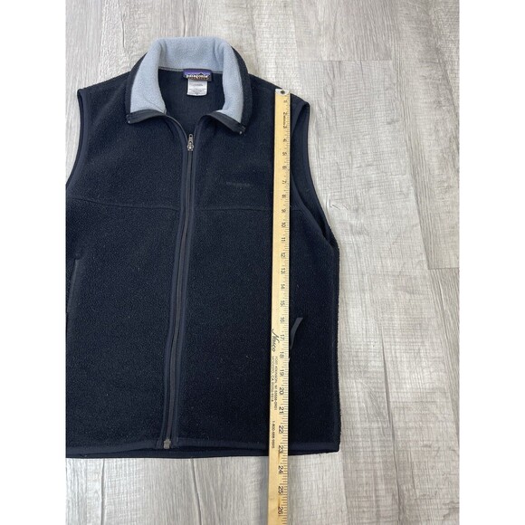 Patagonia Vest Men Small Synchilla Black Fleece Hiking Winter Sleeveless U - Picture 3 of 6